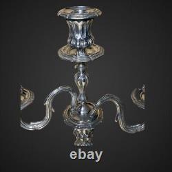 Large Candelabra, Silver Plated Chandelier'Christofle', Louis XV