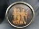 Large Copper Carved Plate Inlaid Silver with Trio of Musicians Egypt
