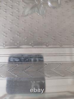 Large Ruolz Silver Plated Tray Louis XV Leaf Decor Fluted Cartouches