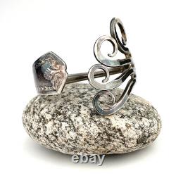 Large Sculptural Artisan Serving Fork Bracelet Studio Piece Heavy 80.8g France