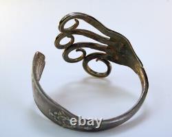 Large Sculptural Artisan Serving Fork Bracelet Studio Piece Heavy 80.8g France