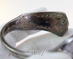 Large Sculptural Artisan Serving Fork Bracelet Studio Piece Heavy 80.8g France