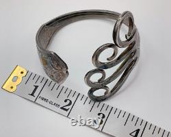 Large Sculptural Artisan Serving Fork Bracelet Studio Piece Heavy 80.8g France