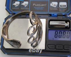 Large Sculptural Artisan Serving Fork Bracelet Studio Piece Heavy 80.8g France