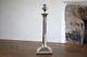 Large Silver Plated Corinthian Column Table Lamp, Mid 19th Century Antique Lamps