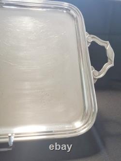 Large Silver Plated Tray 58X37 Cm