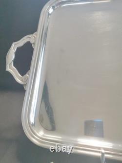 Large Silver Plated Tray 58X37 Cm