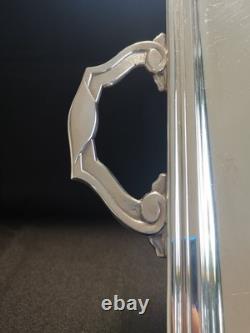 Large Silver Plated Tray 58X37 Cm