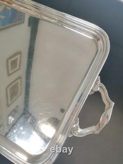 Large Silver Plated Tray 58X37 Cm
