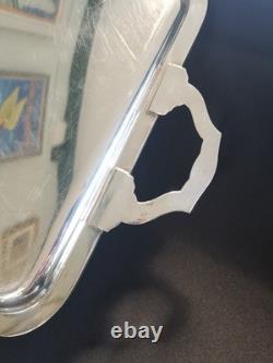 Large Silver Plated Tray 58X37 Cm