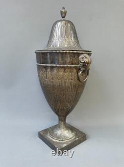 Large silver-plated metal bowl, 19th century