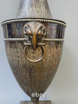 Large silver-plated metal bowl, 19th century