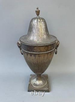 Large silver-plated metal bowl, 19th century