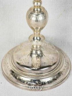 Late nineteenth-century silver religious chalice and plate in original box