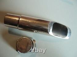 Lawton alto sax mouthpiece, 7BB, assumed silver plated, excellent, original box