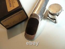 Lawton alto sax mouthpiece, 7BB, assumed silver plated, excellent, original box