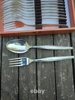 Liberty Silver Plated Cutlery Set 12 Forks 12 Dessert Spoons