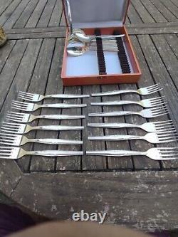 Liberty Silver Plated Cutlery Set 12 Forks 12 Dessert Spoons