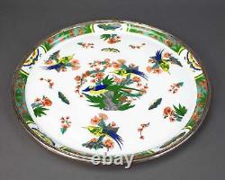 Limoges Tetard Edite A. Raynaud French Porcelain & Sterling Silver Platter