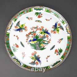 Limoges Tetard Edite A. Raynaud French Porcelain & Sterling Silver Platter