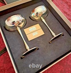 Links London silver plated cocktail glasses x2 in original box never used
