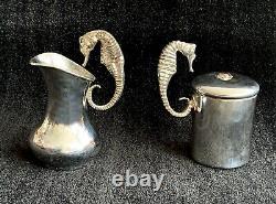 Los Castillo Seahorse Creamer & Sugar with original bags