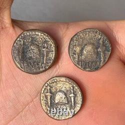 Lot 3x Ides of March, Brutus, Eid Mar Hand-struck Imperatorial Denarius 43-42 BC