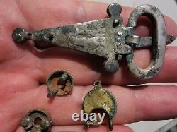 Lot Merovingian Frankish Silver-Gilded buckle-red plate garnets other decoration