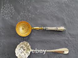 Lot Silver Plated Metal Carving Set Tea Strainer Sugar Shaker Scoop