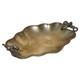 Lovely Antique Original Worn Finish Silver Plated Cherub Handle Serving Tray