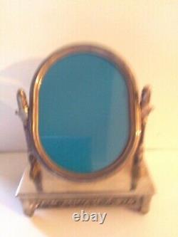 Lovely Vintage Silver Plated Vanity Mirror With Jewellery drawer (Vera Lucino.)