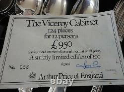 Ltd. Edition 12 Place Arthur Price VICEROY Canteen Fiddle Thread Shell Cutlery