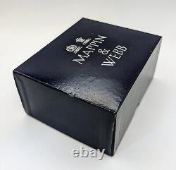 MAPPIN & WEBB Glass Crystal Silver-Plated Sugar Jam Pot Dish Spoon Original Box