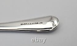 MAPPIN & WEBB Glass Crystal Silver-Plated Sugar Jam Pot Dish Spoon Original Box