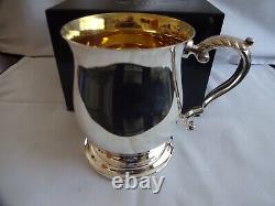 MAPPIN & WEBB Silver Plated One Pint Tankard with Gilt Inner Unused Original Box