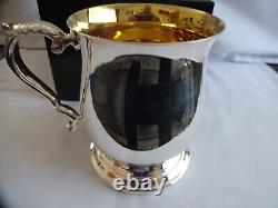 MAPPIN & WEBB Silver Plated One Pint Tankard with Gilt Inner Unused Original Box