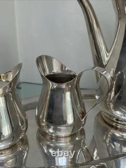 MCM Silver Plated With Mexican Origin Markings Tea Set Of 3