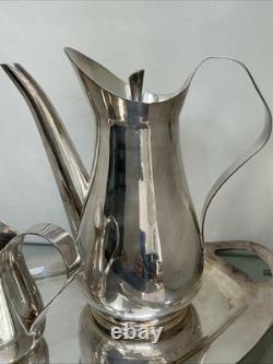 MCM Silver Plated With Mexican Origin Markings Tea Set Of 3