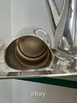 MCM Silver Plated With Mexican Origin Markings Tea Set Of 3