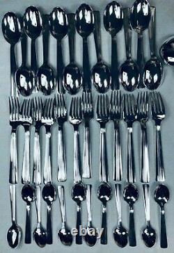 MÉNAGÈRE ERCUIS ART DECO 61 Pcs SILVER PLATED FLATWARE DINER SET TOP