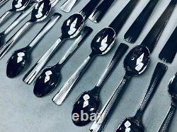 MÉNAGÈRE ERCUIS ART DECO 61 Pcs SILVER PLATED FLATWARE DINER SET TOP