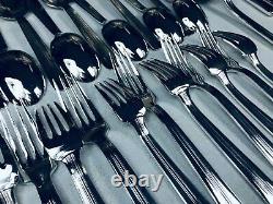 MÉNAGÈRE ERCUIS ART DECO 61 Pcs SILVER PLATED FLATWARE DINER SET TOP