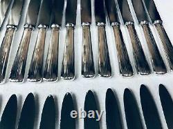 MÉNAGÈRE ERCUIS ART DECO 61 Pcs SILVER PLATED FLATWARE DINER SET TOP