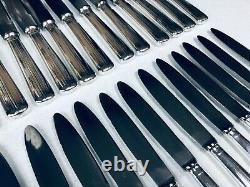 MÉNAGÈRE ERCUIS ART DECO 61 Pcs SILVER PLATED FLATWARE DINER SET TOP