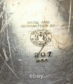 MERIDEN Silver Plate Victorian Jewelry Trinket Box 8 Original Lining Antique