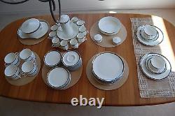 MID Century Modern Mikasa China Porcelain Ceramic Solitude Dinning Set MCM White