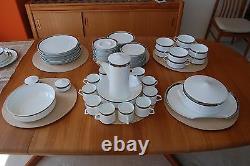 MID Century Modern Mikasa China Porcelain Ceramic Solitude Dinning Set MCM White