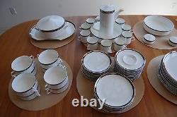 MID Century Modern Mikasa China Porcelain Ceramic Solitude Dinning Set MCM White