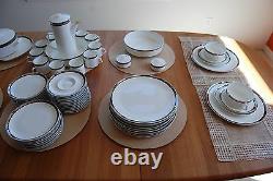 MID Century Modern Mikasa China Porcelain Ceramic Solitude Dinning Set MCM White