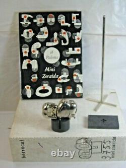 MIGUEL BERROCAL Mini Zoraida Nickle Plated Puzzle Sculpture withBox Book & Stand